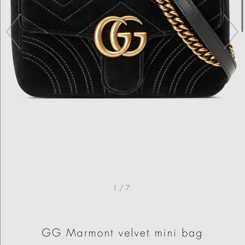Gucci marmont velvet mini bag